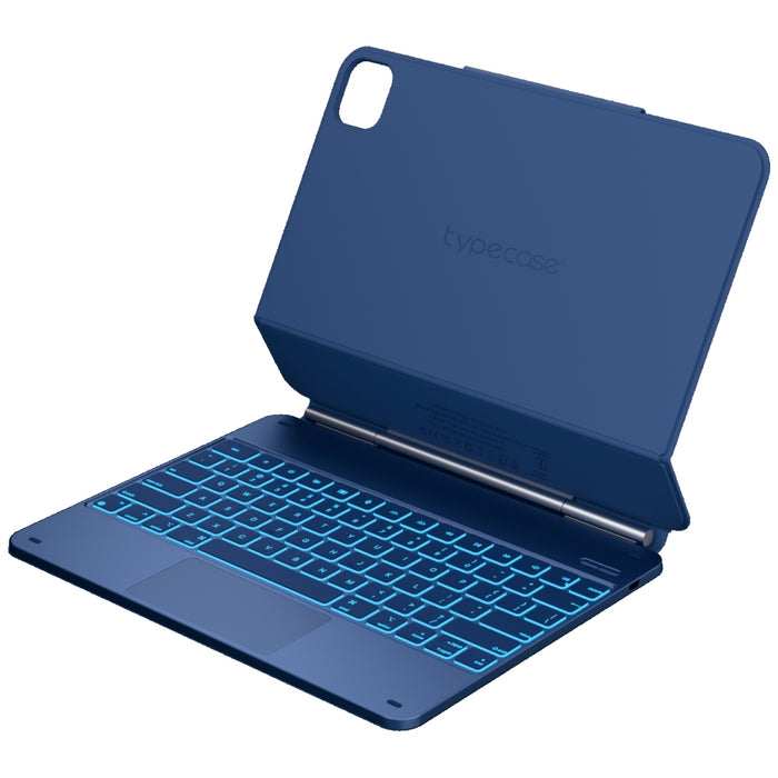Калъф Typecase Edge с клавиатура за iPad Air 13" M2 2024 / M3 2025 / M4 2026, тихоокеански син