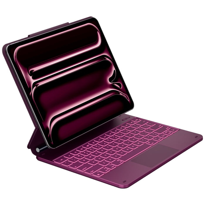 Калъф Typecase Edge с клавиатура за iPad Air 13" 2024/2025, малинов
