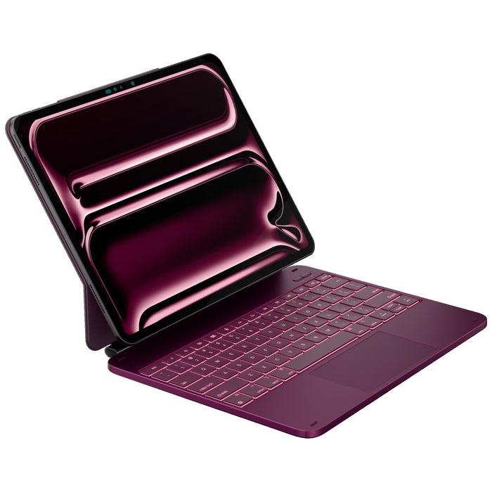 Калъф Typecase Edge с клавиатура за iPad Pro 13" 2024/2025, малинов