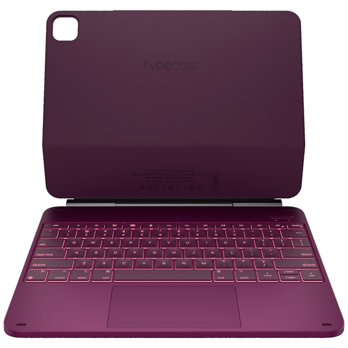 Калъф Typecase Edge с клавиатура за iPad Pro 13" 2024/2025, малинов