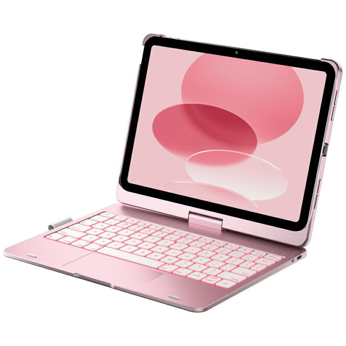 Калъф Typecase Flexbook Touch с клавиатура за iPad 11" (A16) 2025 / iPad 10.9" 2022, светло розов