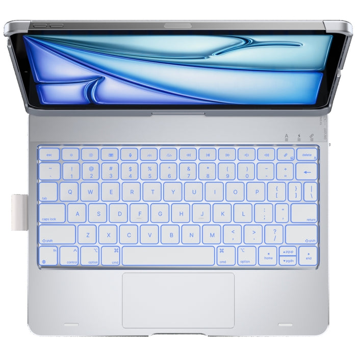 Калъф Typecase Flexbook Touch с клавиатура за iPad Air 11" M2 2024 / M3 2025 / M4 2026, сребърен