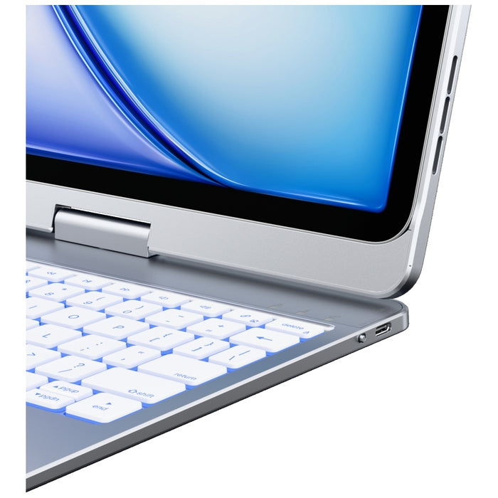 Калъф Typecase Flexbook Touch с клавиатура за iPad Air 11" M2 2024 / M3 2025 / M4 2026, сребърен