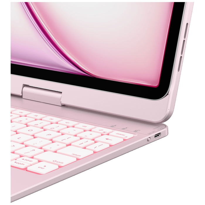 Калъф Typecase Flexbook Touch с клавиатура за iPad Air 11" M2 2024 / M3 2025 / M4 2026, светлорозов