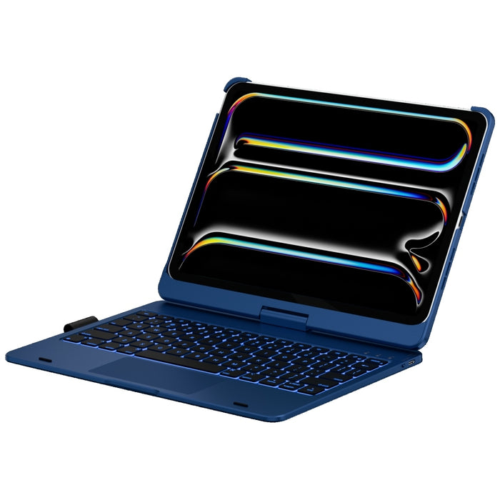 Калъф Typecase Flexbook Touch с клавиатура за iPad Pro 11" M4 2024 / M5 2025, тъмносин