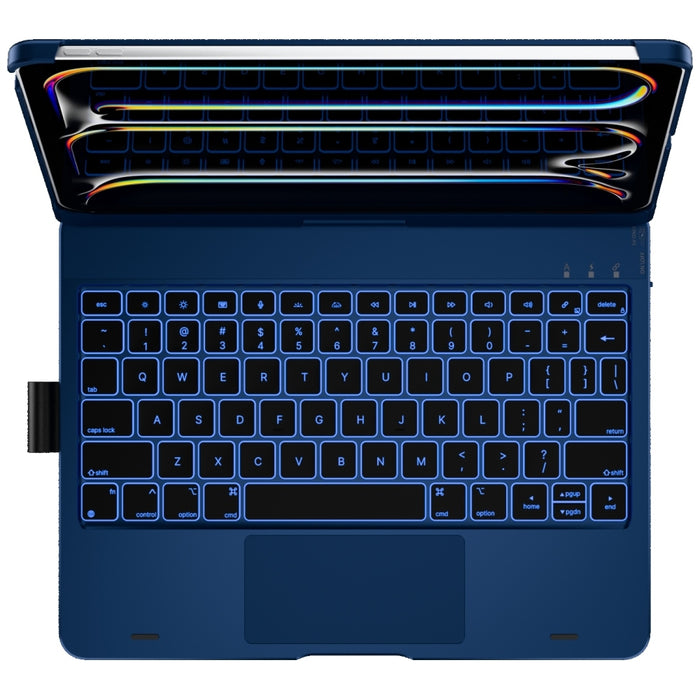 Калъф Typecase Flexbook Touch с клавиатура за iPad Pro 11" M4 2024 / M5 2025, тъмносин