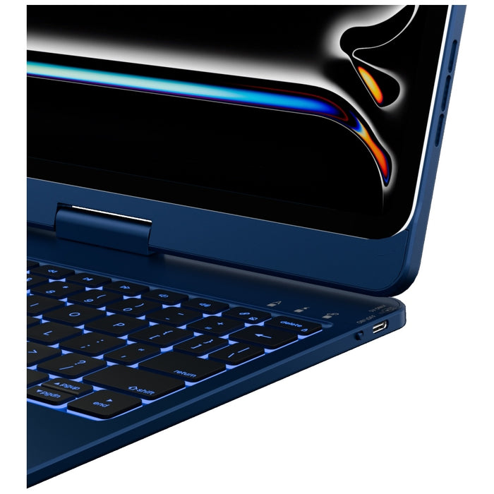 Калъф Typecase Flexbook Touch с клавиатура за iPad Pro 11" M4 2024 / M5 2025, тъмносин