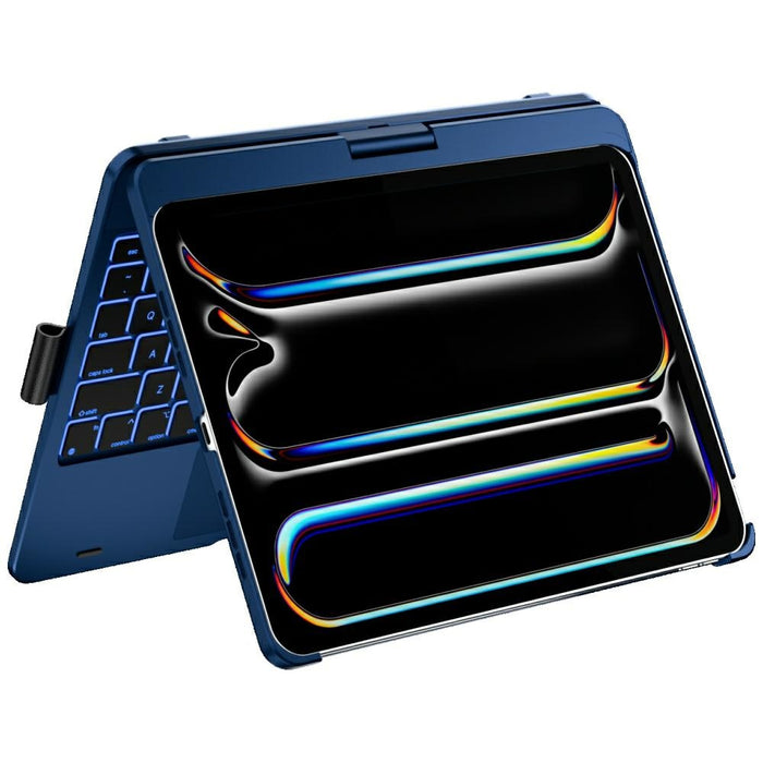 Калъф Typecase Flexbook Touch с клавиатура за iPad Pro 11" M4 2024 / M5 2025, тъмносин