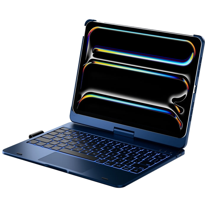 Калъф Typecase Flexbook Touch с клавиатура за iPad Pro 11" M4 2024 / M5 2025, тъмносин