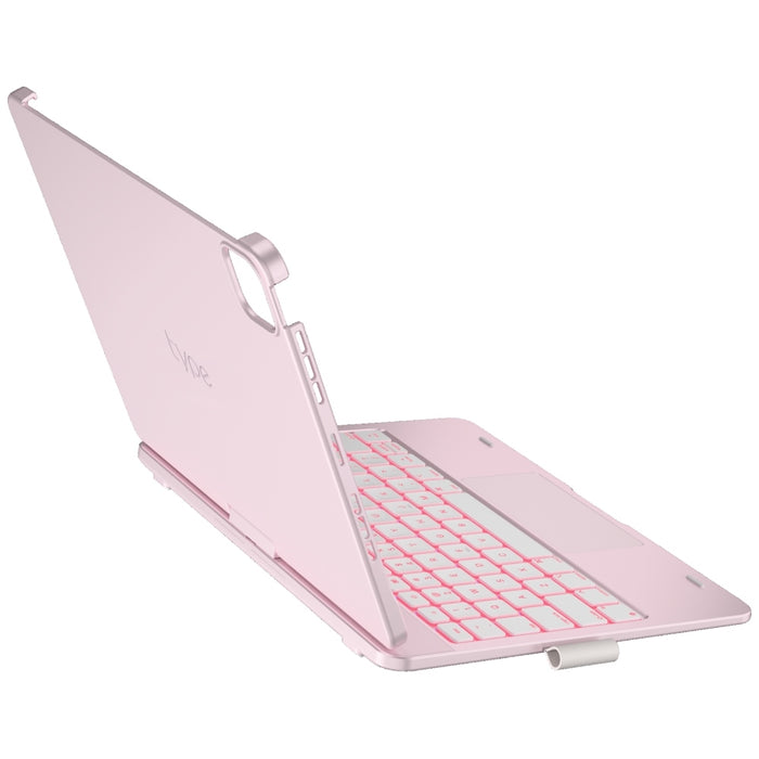 Калъф Typecase Flexbook Touch с клавиатура за iPad Pro 11" M4 2024 / M5 2025, светлорозов