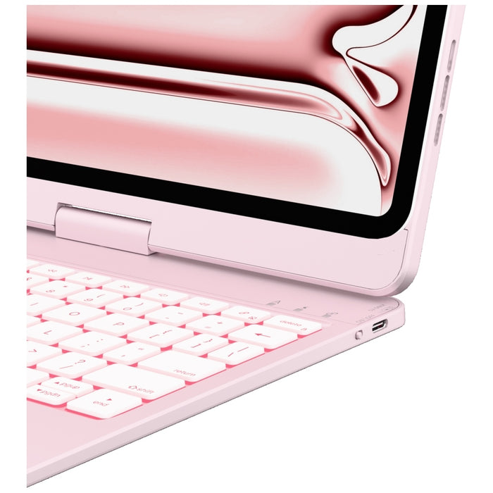Калъф Typecase Flexbook Touch с клавиатура за iPad Pro 11" M4 2024 / M5 2025, светлорозов