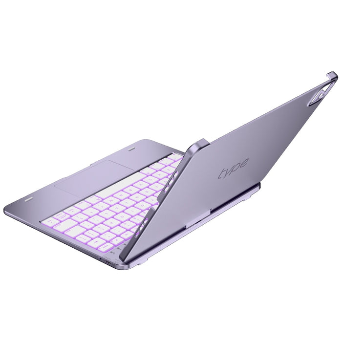Калъф Typecase Flexbook Touch с клавиатура за iPad Pro 11" M4 2024 / M5 2025, светлолилав