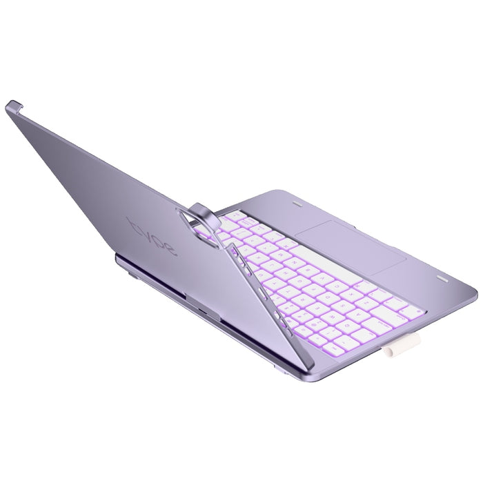 Калъф Typecase Flexbook Touch с клавиатура за iPad Pro 11" M4 2024 / M5 2025, светлолилав