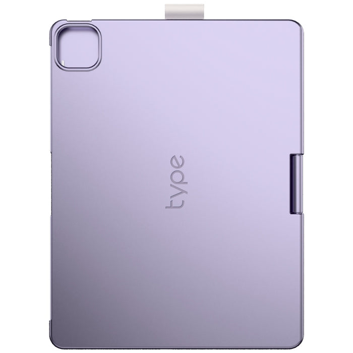 Калъф Typecase Flexbook Touch с клавиатура за iPad Pro 11" M4 2024 / M5 2025, светлолилав