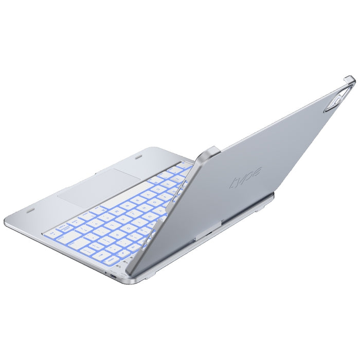 Калъф Typecase Flexbook Touch с клавиатура за iPad Pro 11" M4 2024 / M5 2025, сребърен
