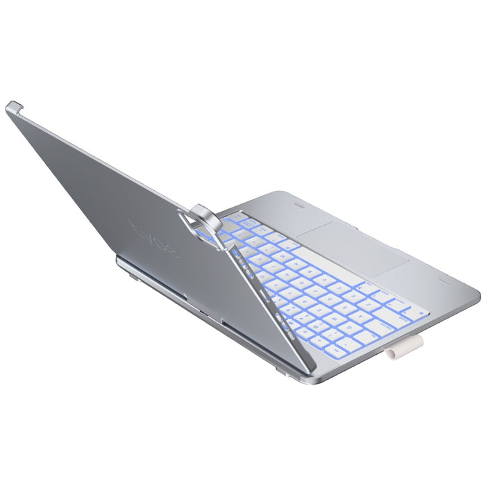 Калъф Typecase Flexbook Touch с клавиатура за iPad Pro 11" M4 2024 / M5 2025, сребърен