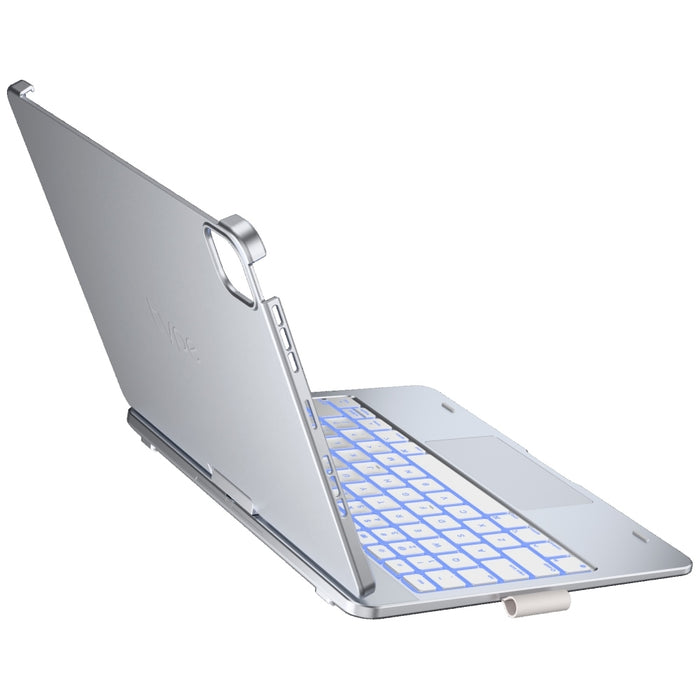 Калъф Typecase Flexbook Touch с клавиатура за iPad Pro 11" M4 2024 / M5 2025, сребърен