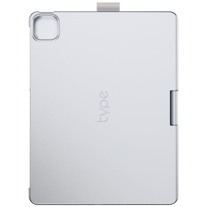 Калъф Typecase Flexbook Touch с клавиатура за iPad Pro 11" M4 2024 / M5 2025, сребърен