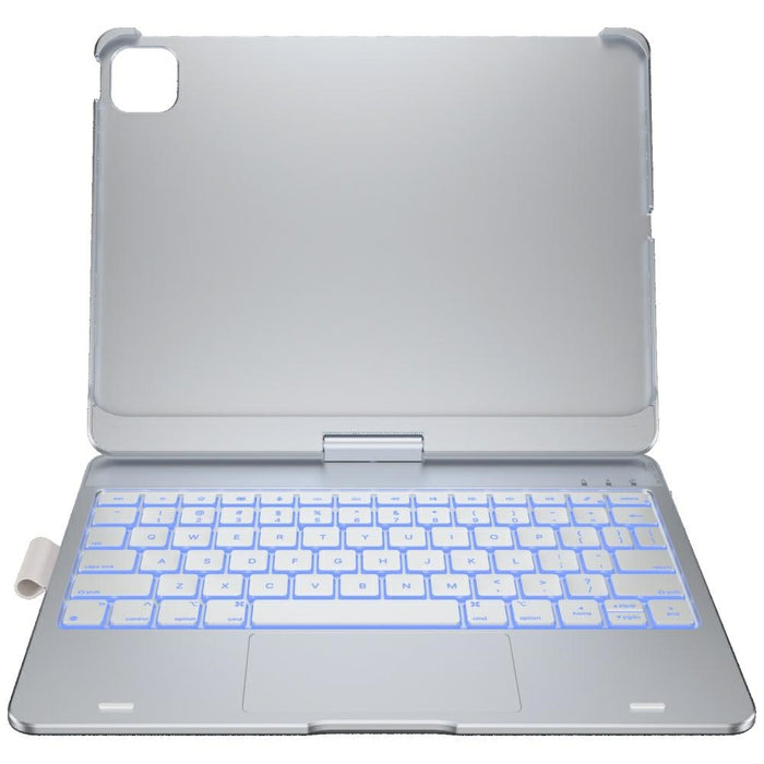 Калъф Typecase Flexbook Touch с клавиатура за iPad Pro 11" M4 2024 / M5 2025, сребърен