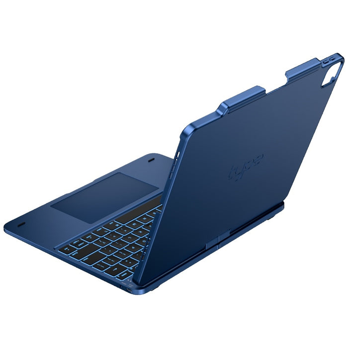 Калъф Typecase Flexbook Touch с клавиатура за iPad Air 13" M2 2024 / M3 2025 / M4 2026, син
