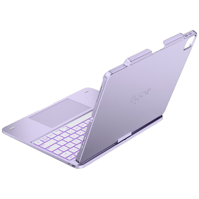 Калъф Typecase Flexbook Touch с клавиатура за iPad Air 13" M2 2024 / M3 2025 / M4 2026, светлолилав