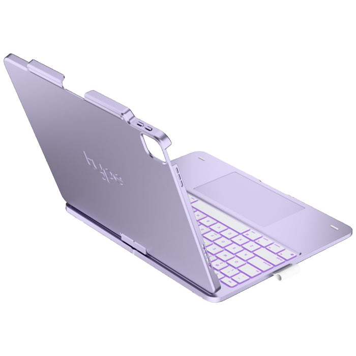 Калъф Typecase Flexbook Touch с клавиатура за iPad Air 13" M2 2024 / M3 2025 / M4 2026, светлолилав