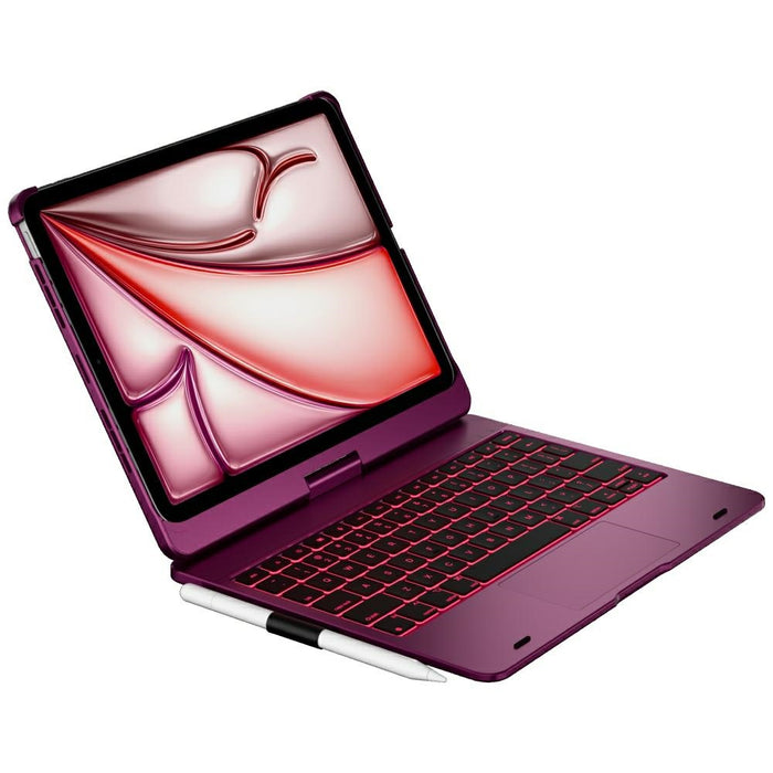 Калъф Typecase Edge с клавиатура за iPad Air 11" M2 2024 / M3 2025 / M4 2026, малинов
