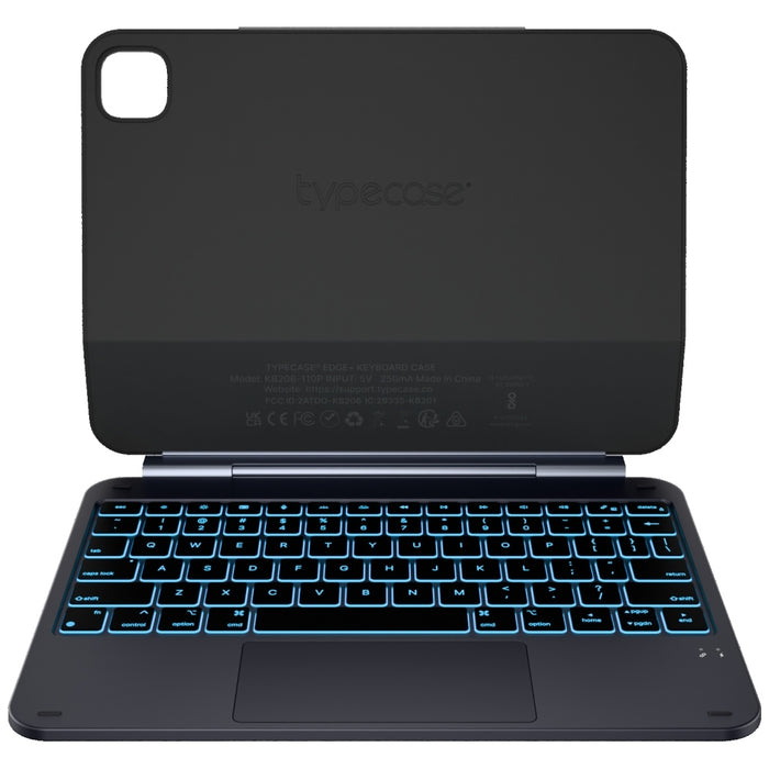 Калъф Typecase Edge с клавиатура за iPad Pro 11" M4 2024 / M5 2025, черен