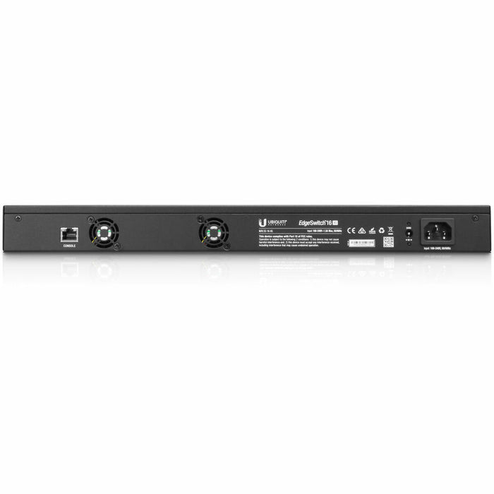 Ключ за гардероб UBIQUITI ES-16-XG EDGE Gigabit Ethernet Черен