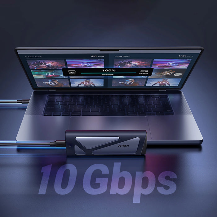 Кутия Ugreen CM767 M.2 NVMe/SATA SSD диск - сребрист