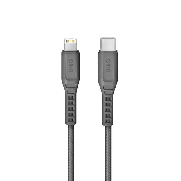 UNIQ Kabel MFI Flex Lightning кабел, сив