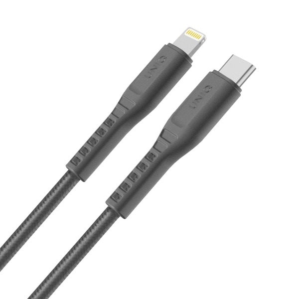 UNIQ Kabel MFI Flex Lightning кабел, сив