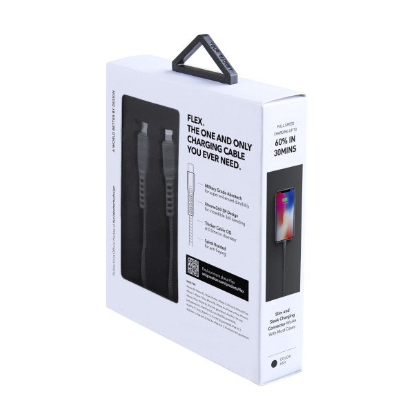 UNIQ Kabel MFI Flex Lightning кабел, сив