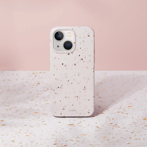 Калъф UNIQ Coehl Terrazzo за iPhone 14/15/13 6,1", пясъчен