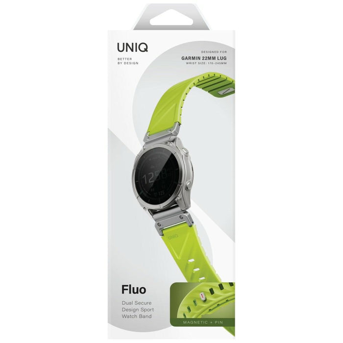 Каишка UNIQ Fluo x Smart-Fit за Garmin, лимонка