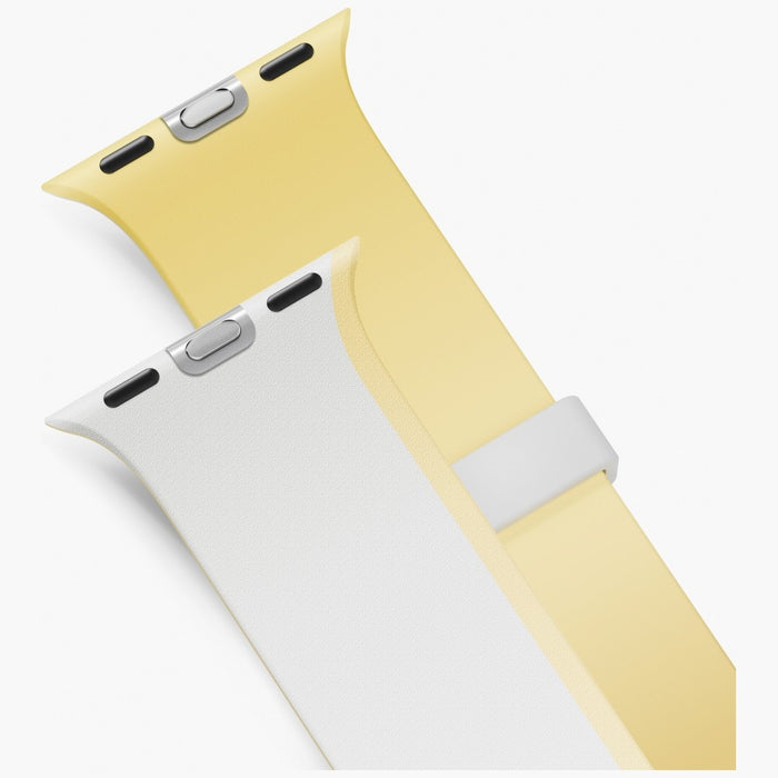 Каишка UNIQ Revix IV Premium за Apple Watch 42/41mm Edition, реверсибилна, магнитна, бяло-жълта