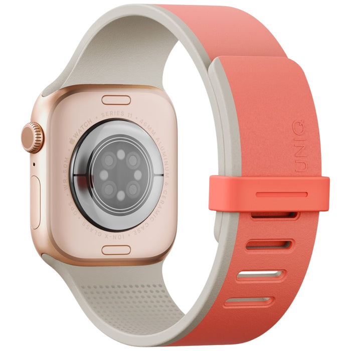 Каишка UNIQ Revix IV Premium за Apple Watch 49/46/45 Edition Reversible Magnetic, розово-бежова