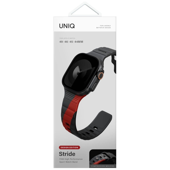Uniq Stride De Rubber Strap за Apple Watch 44 / 45 / 46 / 49 мм - Сив