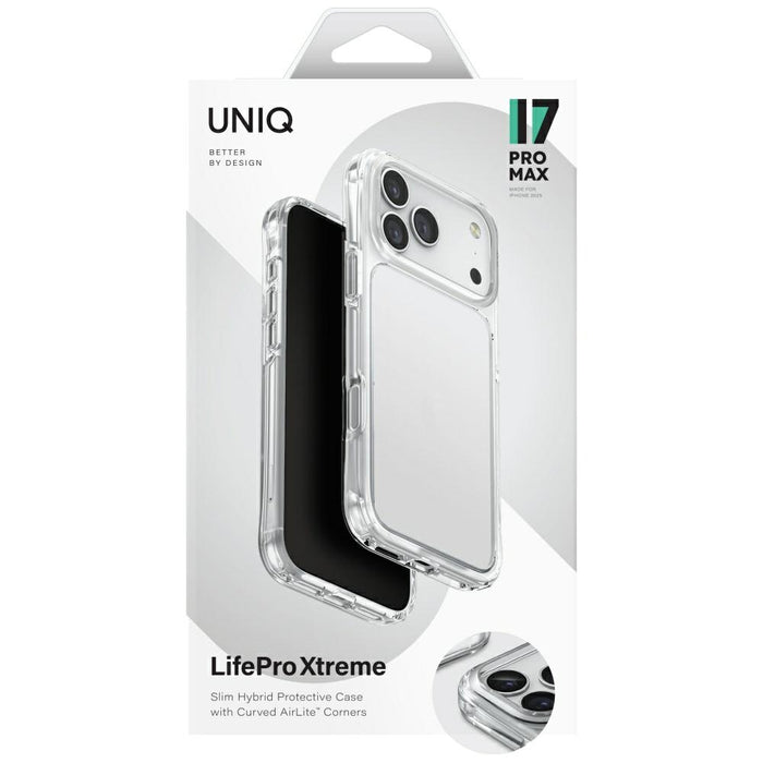 Калъф Uniq Lifepro Xtreme за iPhone 17 Pro Max - прозрачен