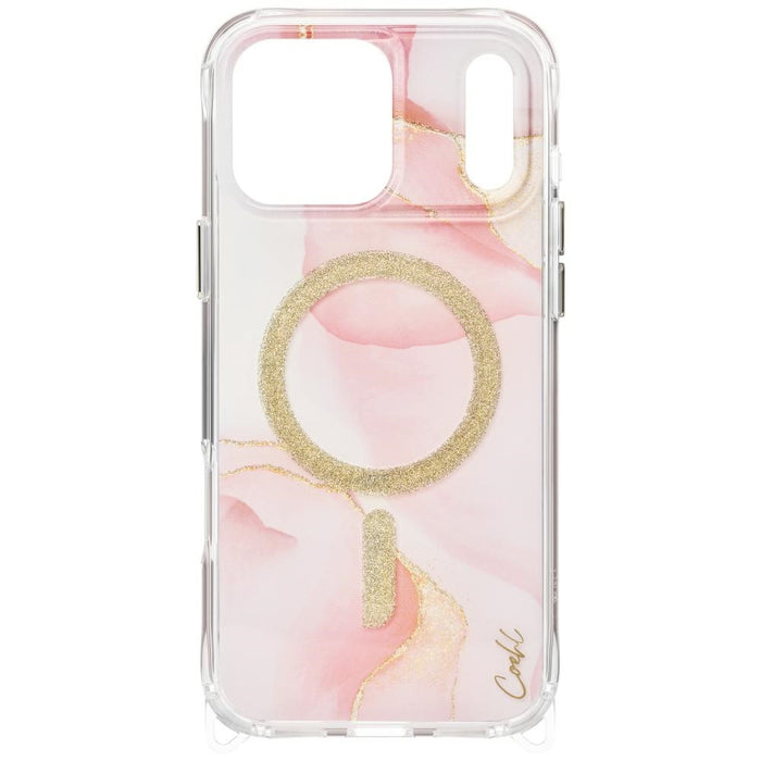 Уникален калъф Coehl Aeris за iPhone 17 Pro Max с магнитно зареждане - розов