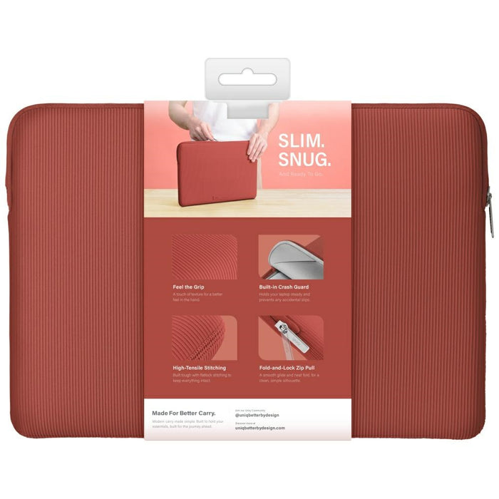Uniq Cyprus Ridge Edition Laptop Sleeve за 14" водоустойчив неопренов лаптоп - червен