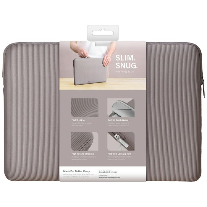 Uniq Cyprus Ridge Edition Laptop Sleeve за 16" лаптопи, водоустойчив неопрен - сив