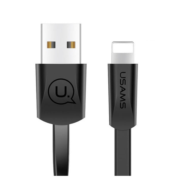 Кабел USAMS U2 Lightning 1 м, черен за iPhone 5/6/7/8/X