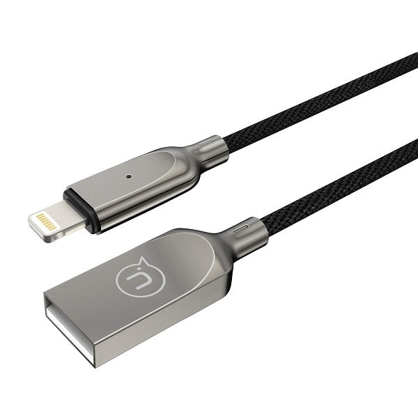 USAMS Kabel power-off U-Sun Lightning кабел, черен, 1,9 m