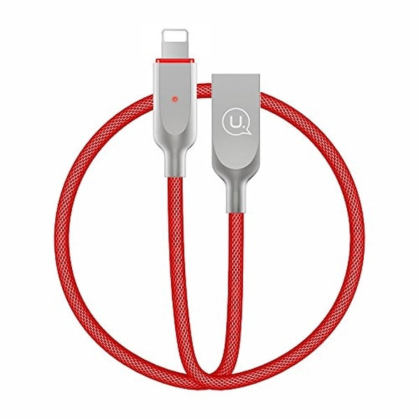 USAMS Kabel U-Sun Lightning кабел power-off, червен, 1,9m