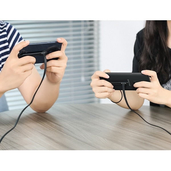 USAMS Kabel Gaming U9 кабел 1,5 м плосък, черен