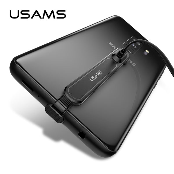USAMS Kabel Gaming U9 кабел 1,5 м плосък, черен