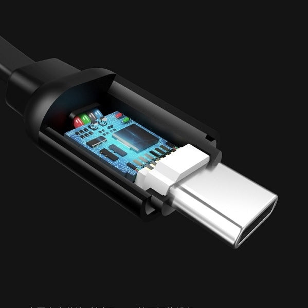 USAMS Kabel zwijany U-Bin кабел 1m, черен