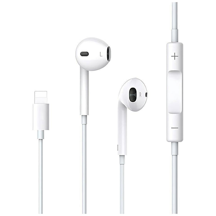 Слушалки USAMS stereo EP-24 Lightning за iPhone 7/8/X/XS/XS Max/XR, бели HSEP2401
