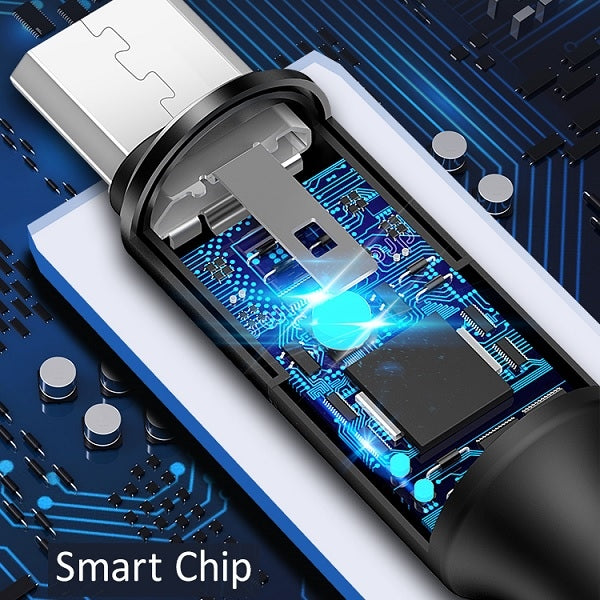 USAMS U5 кабел плетен 2A micro USB, червен, 1,2m